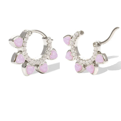 1 Piece 1 Pair 925 Sterling Silver Solid Color 18K Gold Plated White Gold Plated Hoop Earrings