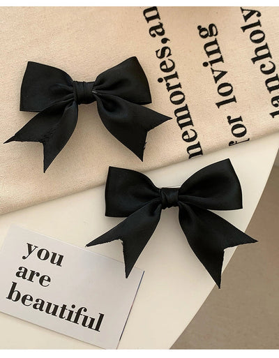 Pink Bow Hairpin Women's Hair Accessories New Internet Celebrant Sweet Bangs Hairpin Cute Headwear Jewelry
