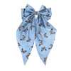 streamer french chiffon butterfly print head ring horsetail bow hair ring