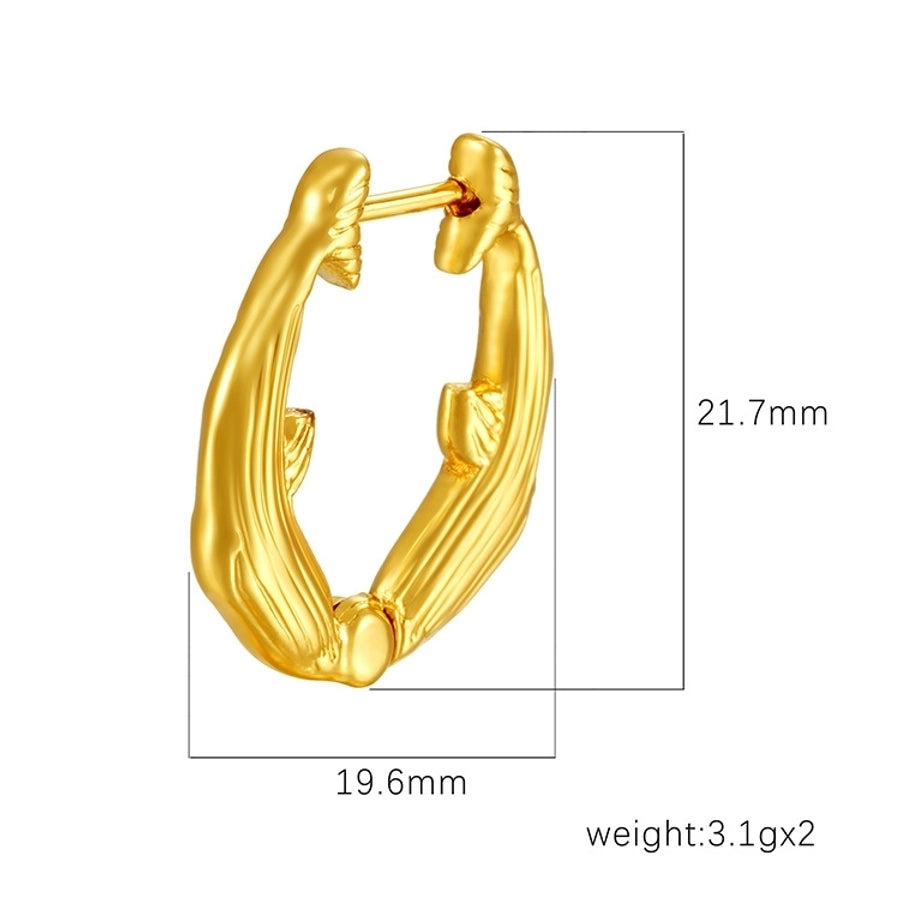 1 Pair Simple Style Solid Color Titanium Steel Earrings