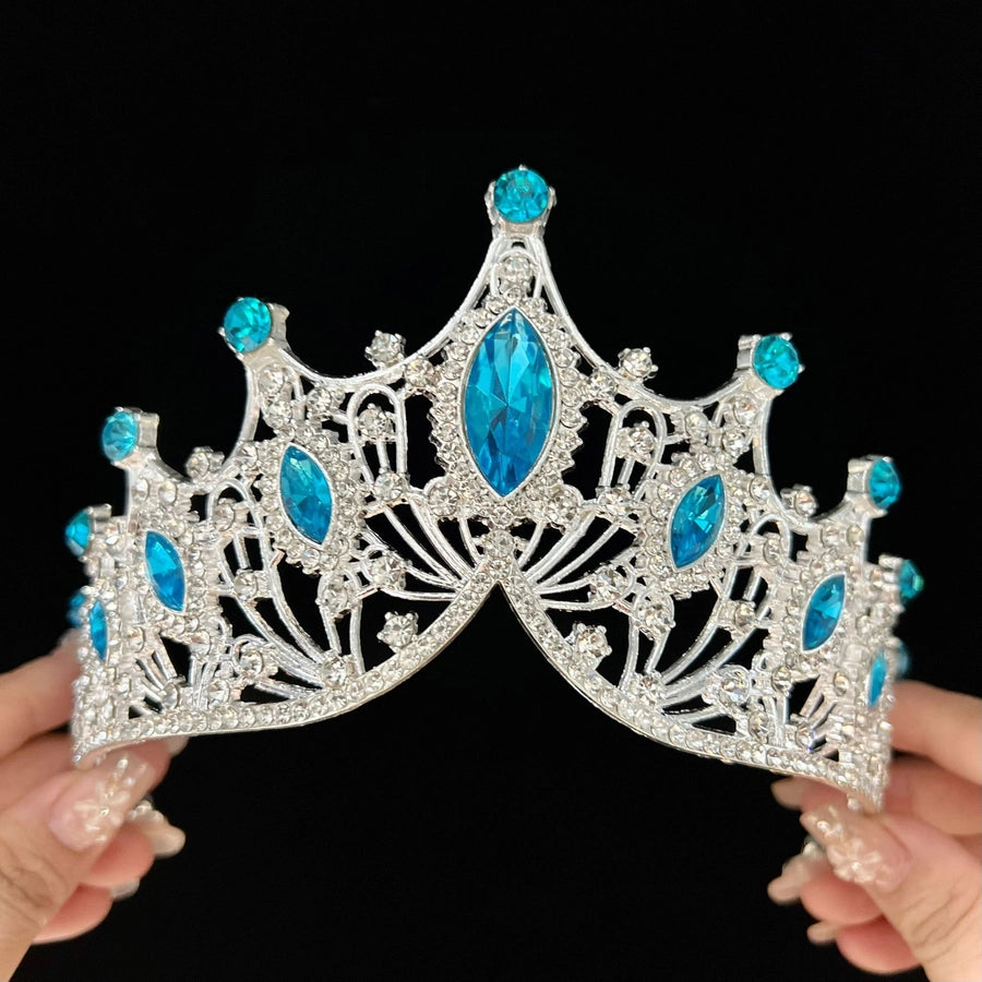 Women's Lady Crown Alloy Rhinestone Plating Hair Band