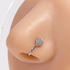 1 Piece Nose Rings & Studs Simple Style Commute Star Moon Copper Hollow Out Artificial Rhinestones Zircon 18K Gold Plated