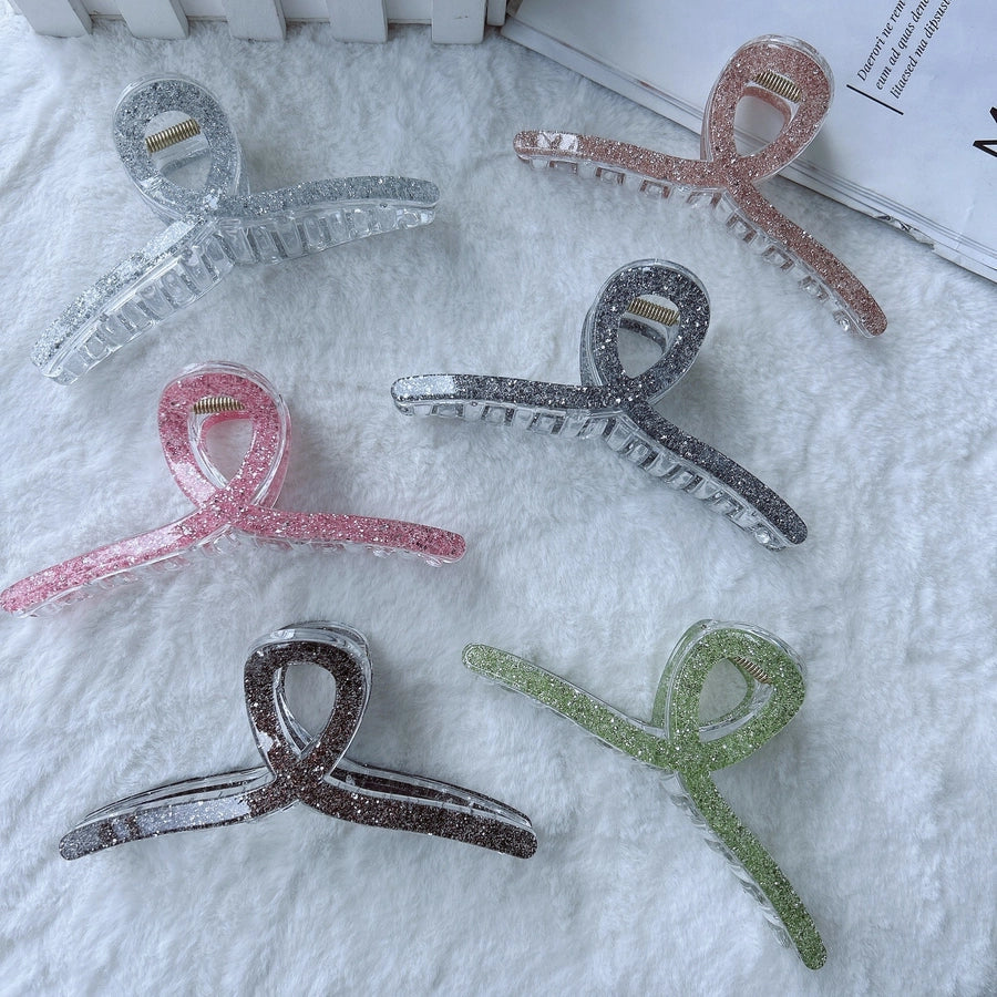 Women's Lady Bow Knot Arylic Hair Claws