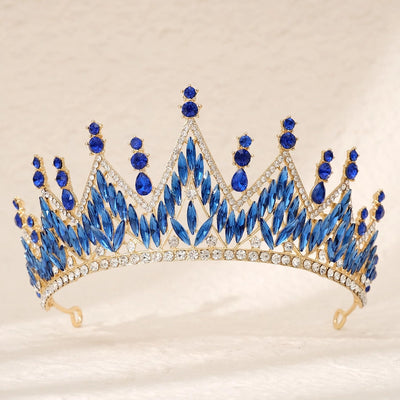 retro crown alloy plating inlay rhinestones crown