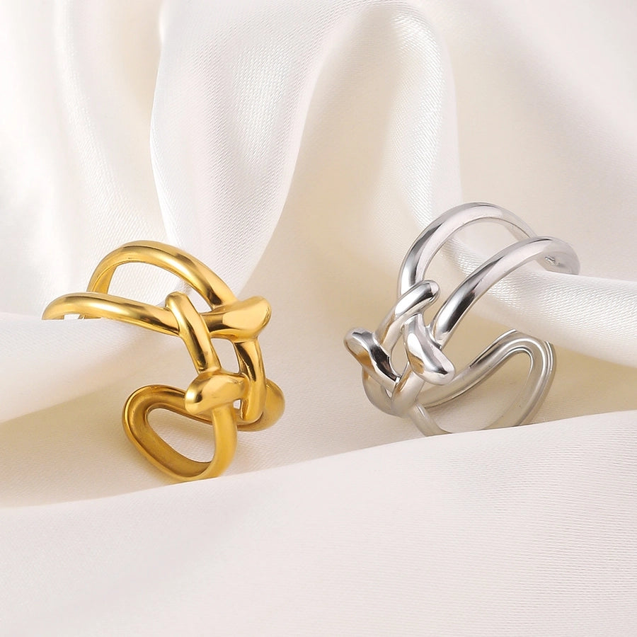 Jewelry Simple Style Classic Style Geometric Titanium Steel Open Rings