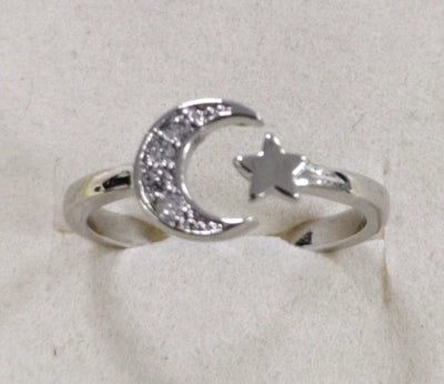 Copper Zircon Star Moon Zircon Open Rings