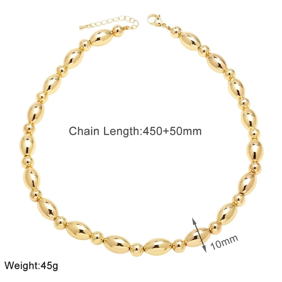 Copper 18K Gold Plated Plating Heart Shape Bracelets Necklace