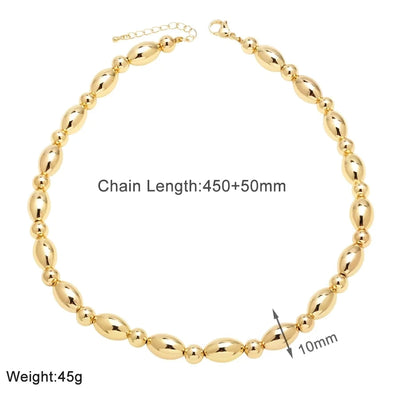 Copper 18K Gold Plated Plating Heart Shape Bracelets Necklace