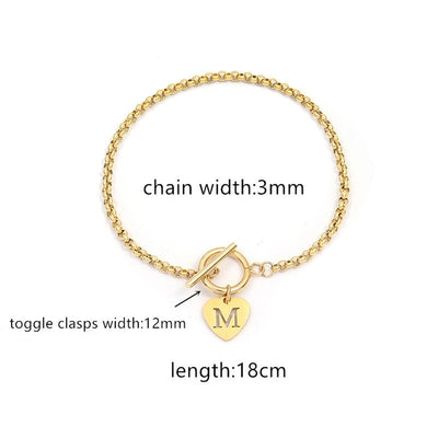Elegant Simple Style Classic Style Letter 201 Stainless Steel 304 Stainless Steel Bracelets In Bulk