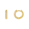 1 Pair IG Style Shiny Geometric Inlay Copper Zircon Gold Plated Earrings