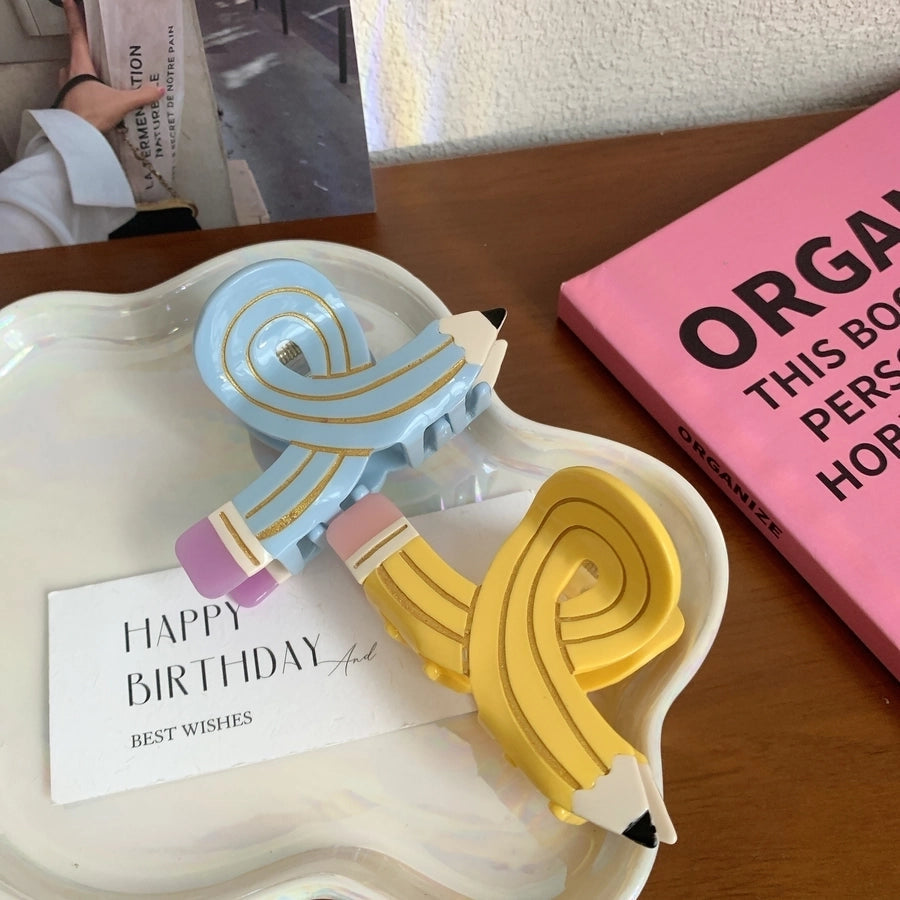 Women's Korean Style pencil Acetic acid sheets Hair Claws