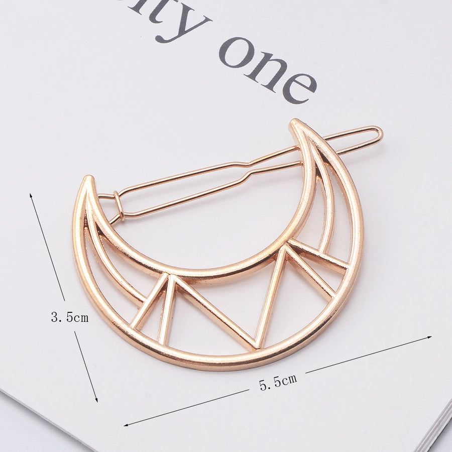 fashion geometric metal plating hair clip