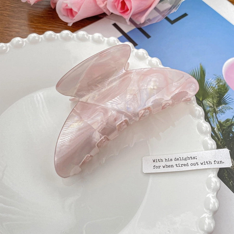 Women's Sweet Color Block PVC Hair Claws