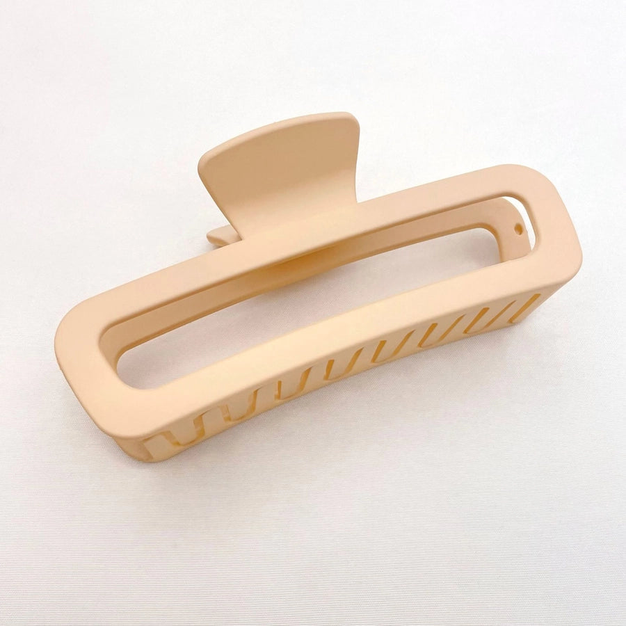 Simple square frosted rubber paint clip large small size back head high horsetail shark clip hair accessories hair clip