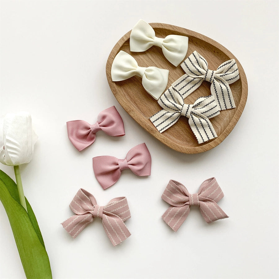 Women's Sweet Korean Style Bow Knot Cloth Hair Clip