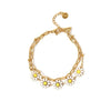 Elegant Sweet Simple Style Flower 304 Stainless Steel 14K Gold Plated Bracelets In Bulk