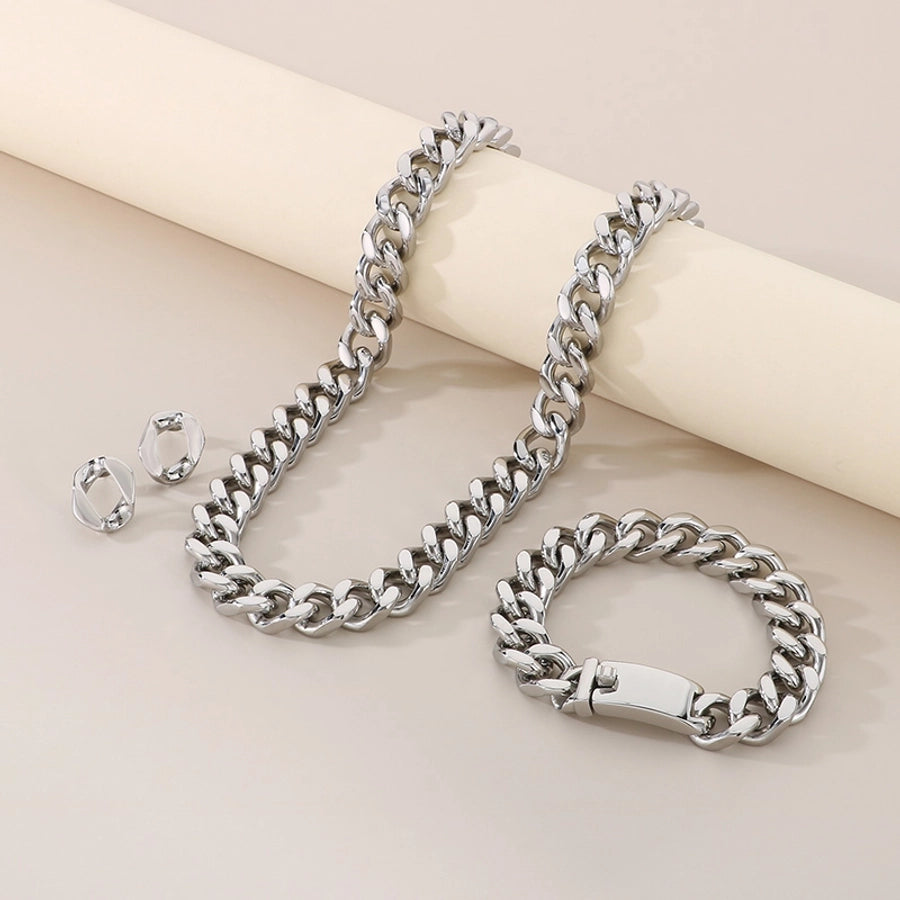 Trendy Unique Fashion Stainless Steel Cuban Link Chain Bracelet