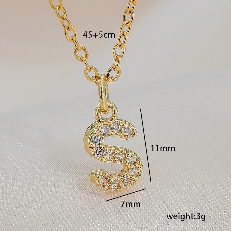 Jewelry Basic Retro Classic Style Letter 304 Stainless Steel Copper Pendant Necklace
