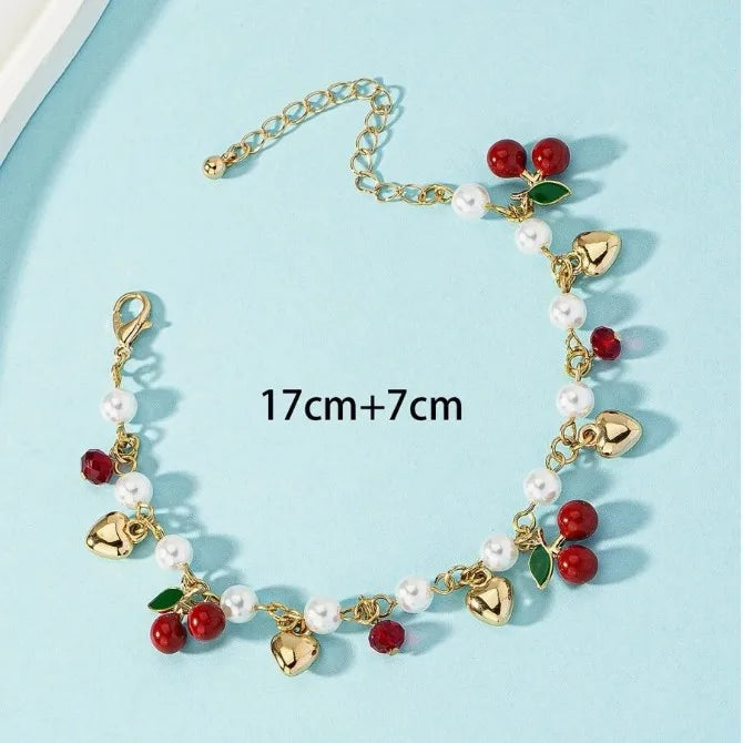 Simple Style Cherry Alloy cable chain Chain & Link Bracelets Wholesale