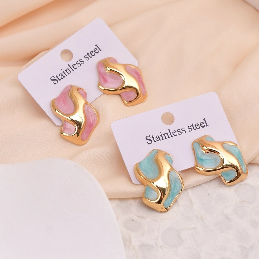 1 Pair Casual Simple Style Classic Style Geometric 304 Stainless Steel Ear Studs