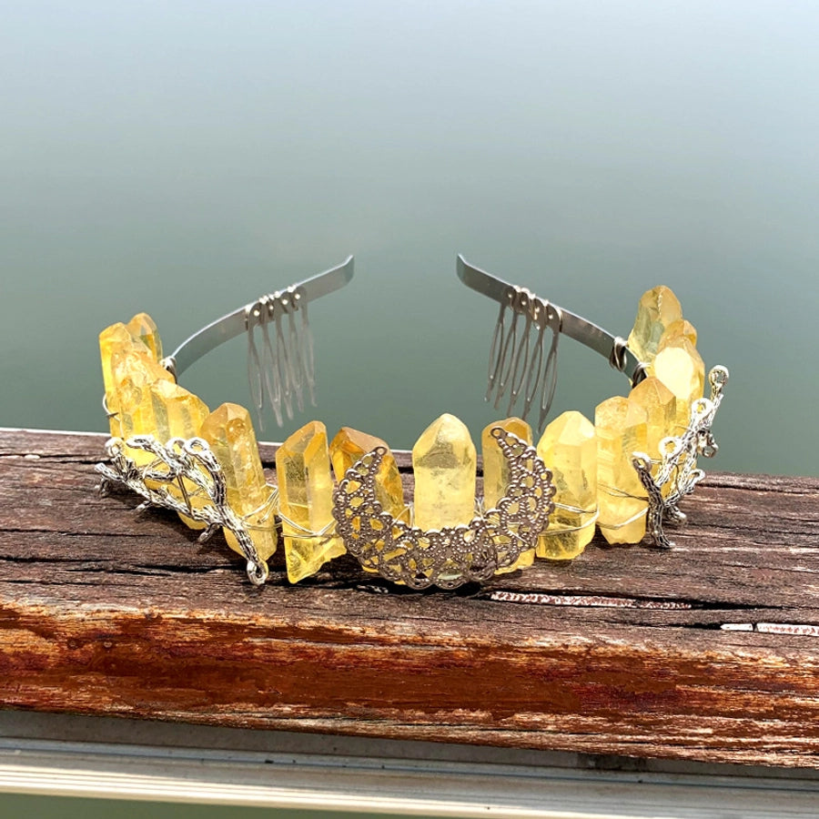 fashion moon crown alloy hollow out crown