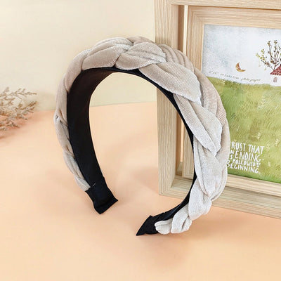fashion solid color velvet hair band 1 piece