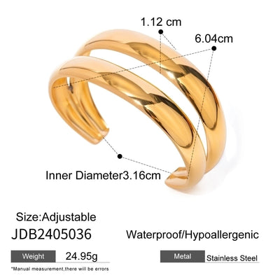 Simple Style Classic Style Geometric 304 Stainless Steel Bangle In Bulk