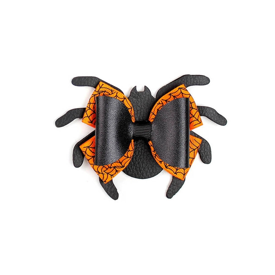 Girl'S IG Style Cool Style Pumpkin Spider Bow Knot Cloth Sequins Hair Clip