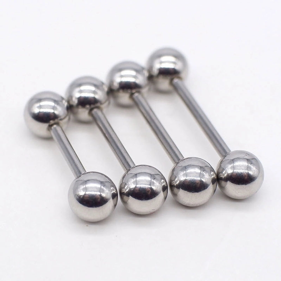 Titanium steel 2.0 thick male and female female female ring female nail short rod big ball tie nail straight rod PA ring breast nail breast ring tongue nail tongue ring