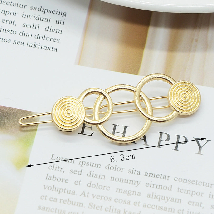 fashion geometric metal plating hair clip