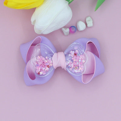 Girl'S Simple Style Solid Color Cloth Ribbon Hair Clip