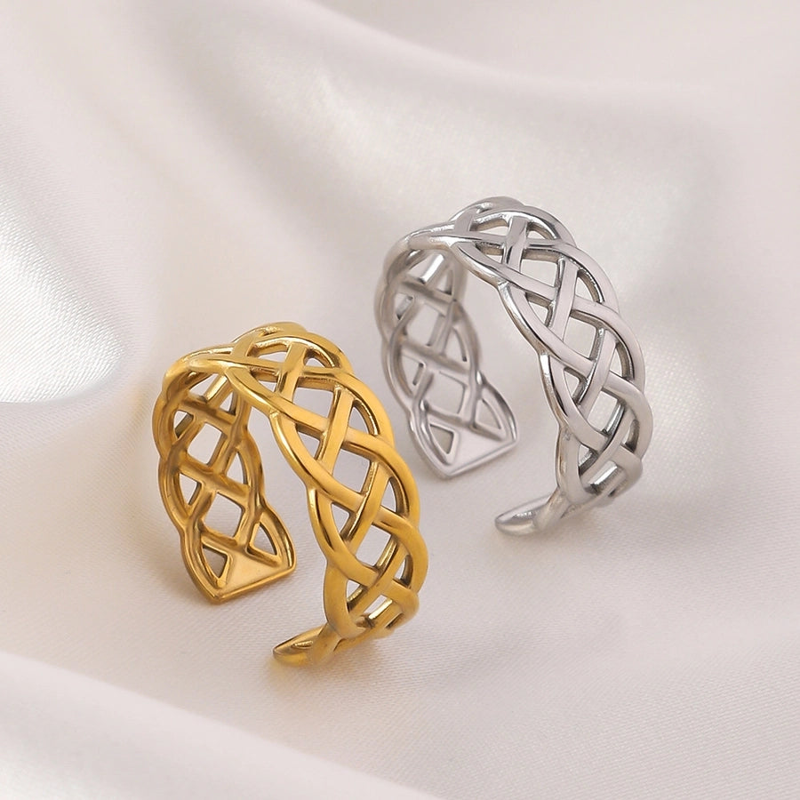 Jewelry Elegant Geometric Simple Titanium Steel Open Rings