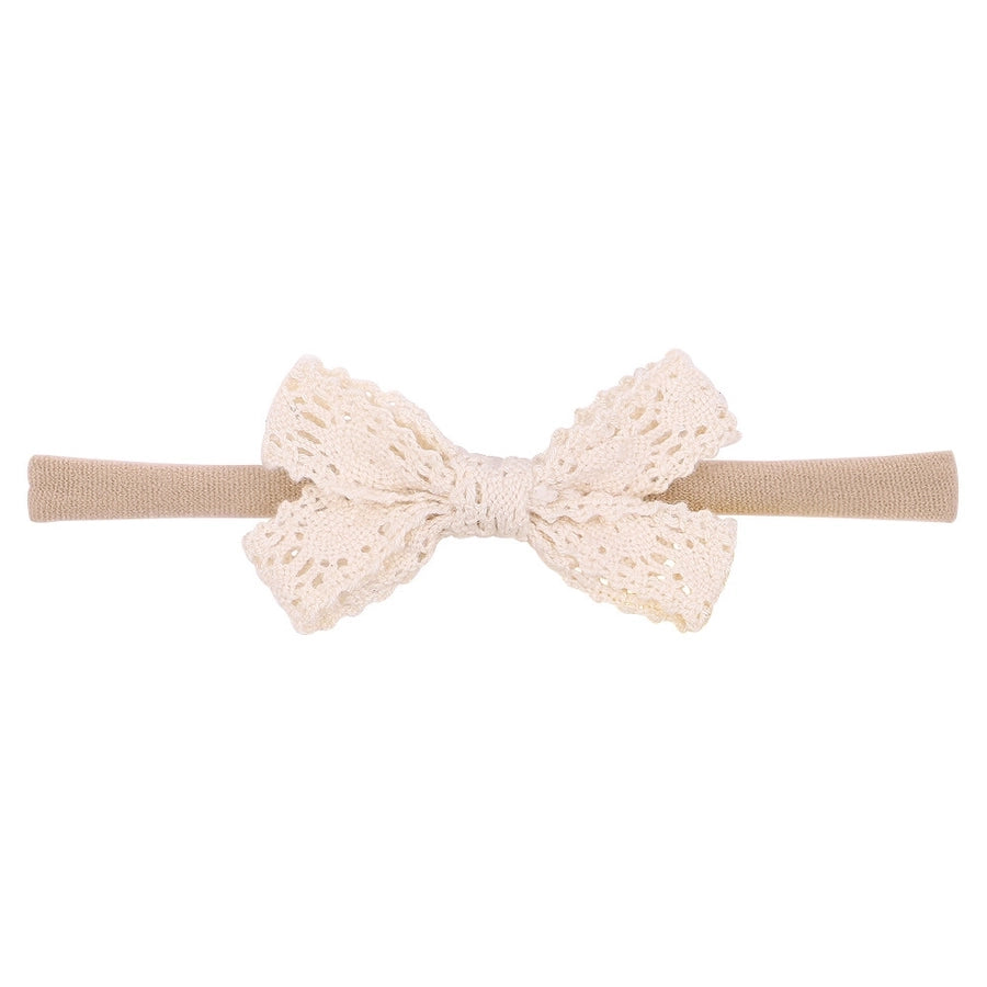 pure color lace bow children hairband