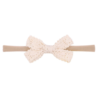 pure color lace bow children hairband