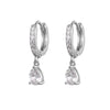 1 Pair Elegant Simple Style Geometric Copper Zircon 24K Gold Plated Drop Earrings Ear Cuffs