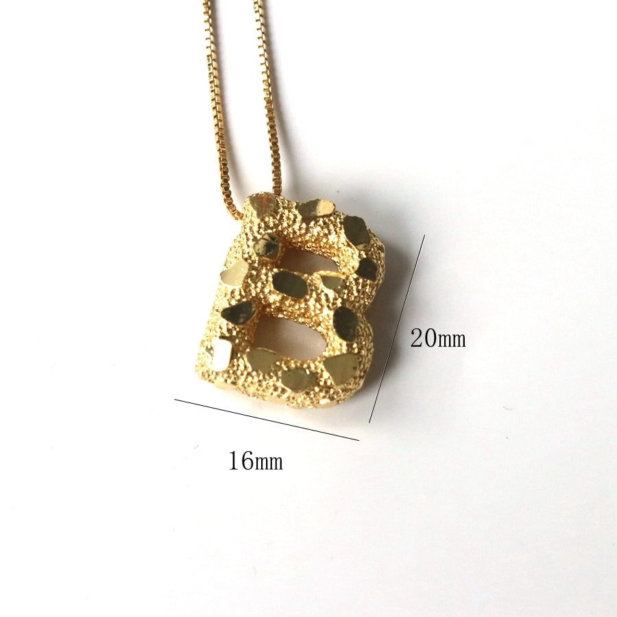 Jewelry Simple Style Classic Style letter Copper Pendant Necklace