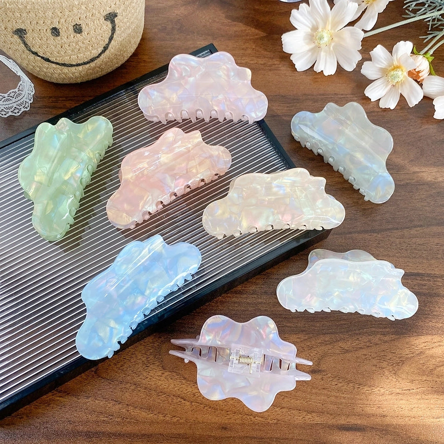 Women's Korean-Style Fashionable Colorful Cloud-like Acetate Grip Temperament Wild High-Grade Shark Clip Simple Hair Accessories Headdress