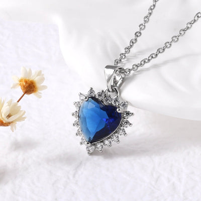 Jewelry Modern Style Simple Style Heart Shape 201 Stainless Steel Copper Zircon 18K Gold Plated Inlay Pendant Necklace