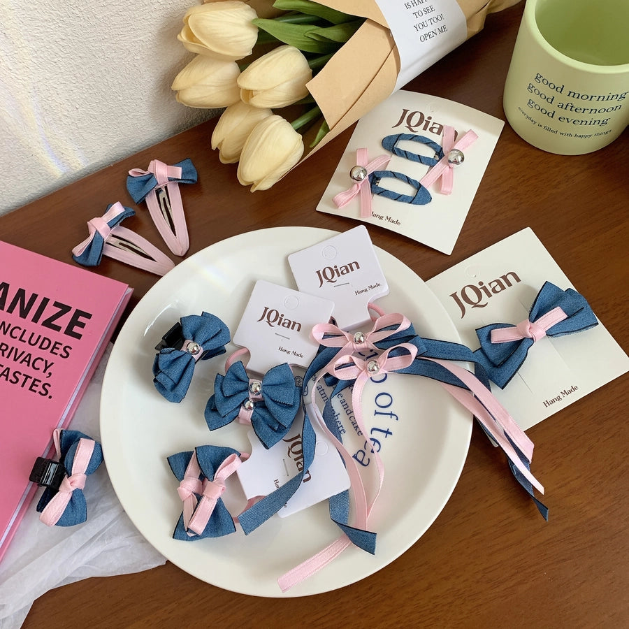 Women's IG Style Bow Knot Cloth Hair Clip