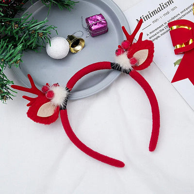 Christmas Fashion Women'S Antlers Flocking Handmade Hair Band