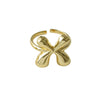 Copper Brass 18K Gold Plated Letter Open Rings
