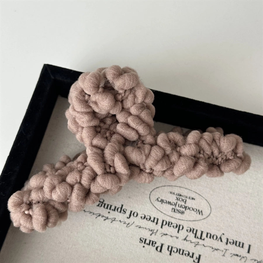 simple style solid color cloth hair claws