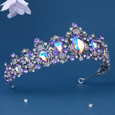 elegant retro crown alloy diamond crown
