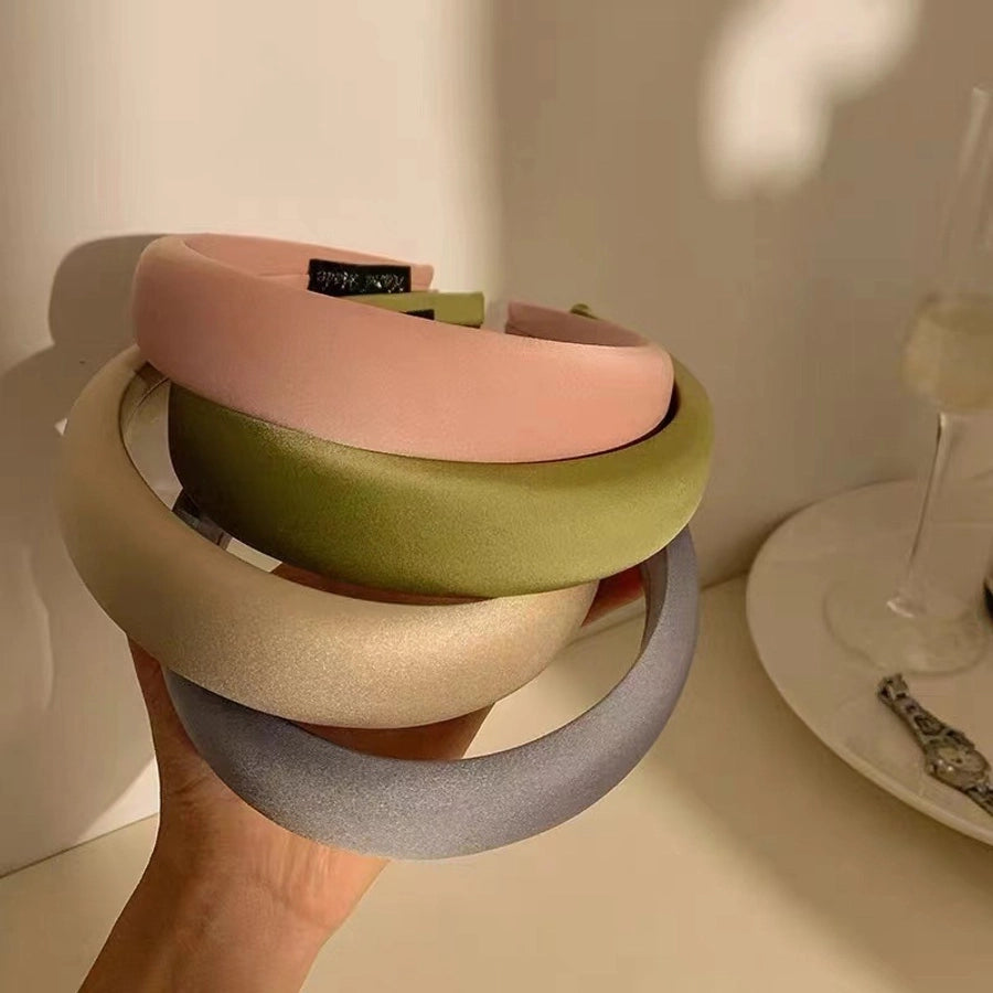 fashion solid color cloth handmade hair band 1 piece