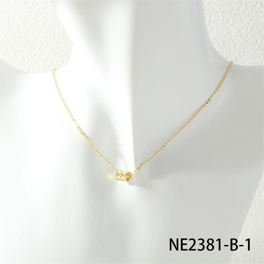 Jewelry Lady Simple Style Geometric Copper Zircon Necklace