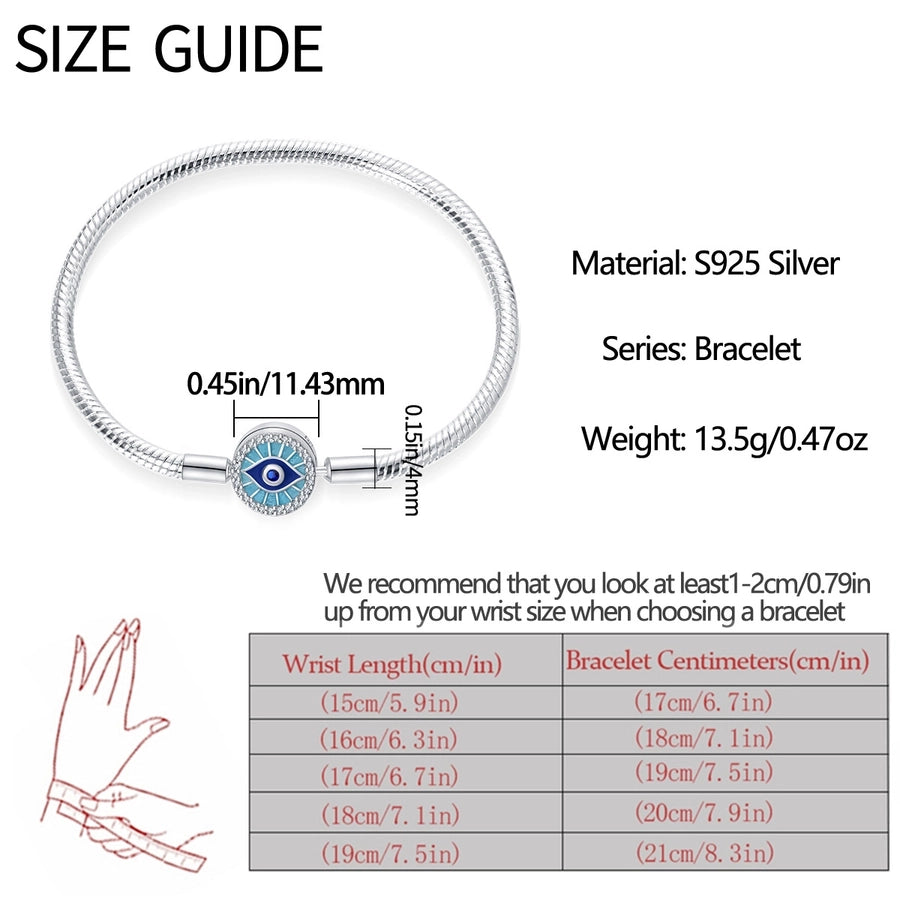 Copper Silver Plated Devil's Eye Bracelets