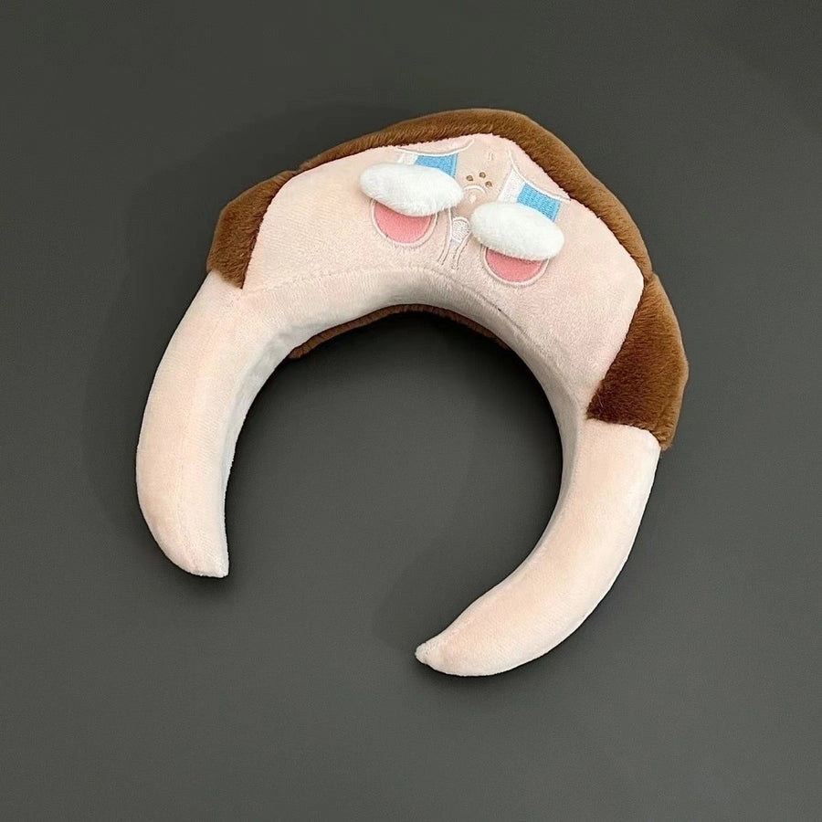 new cartoon crybaby crying baby hairband sweet cute girl wash hair band net red hair card headdress