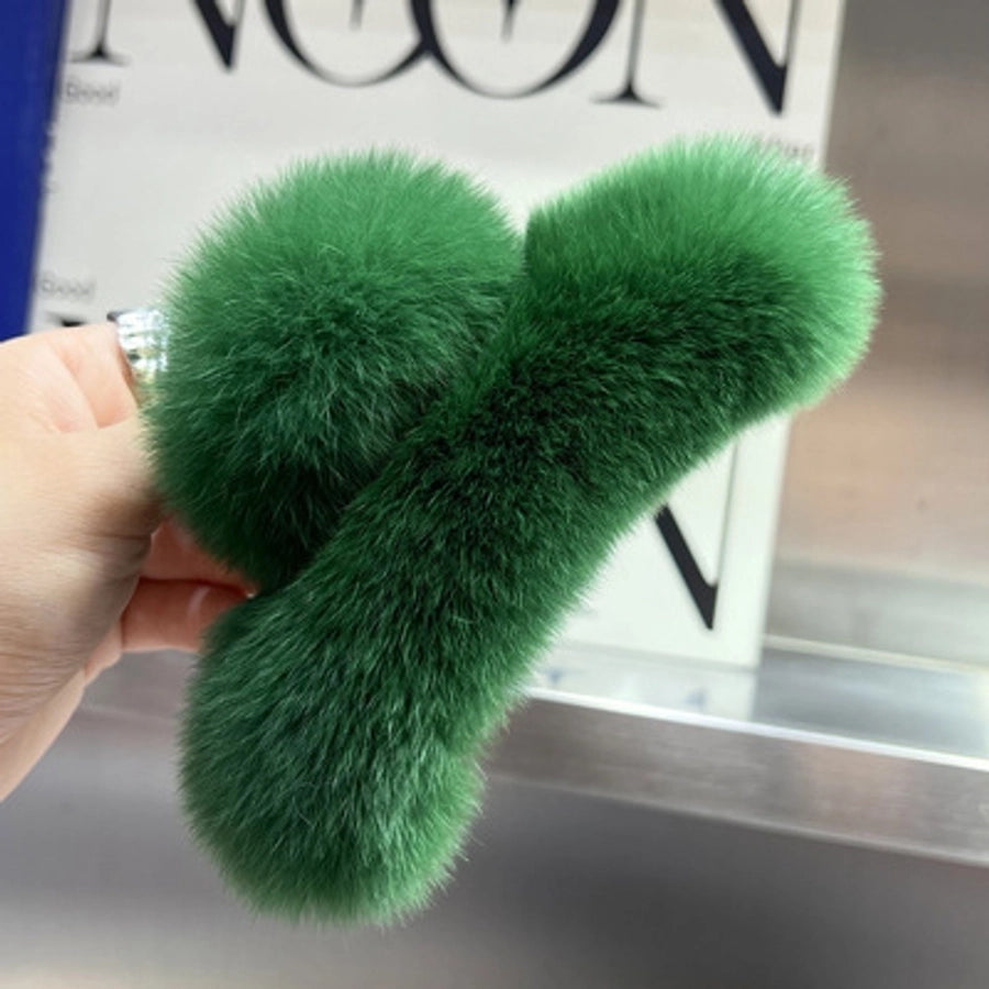 cute solid color rex rabbit fur hair claws