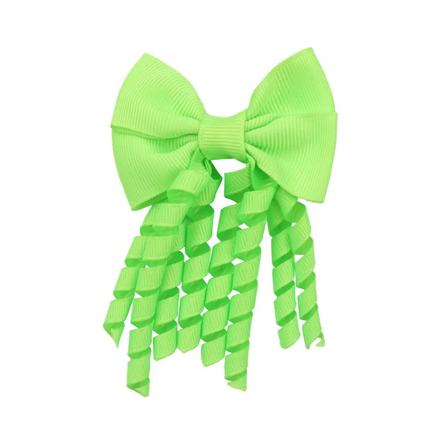 Children's Headwear Hair Accessories  Christmas Festival Roll Tassel Candy Color Bow Hairpin 3421