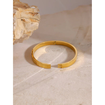 Simple Style Heart Shape 304 Stainless Steel Bangle In Bulk